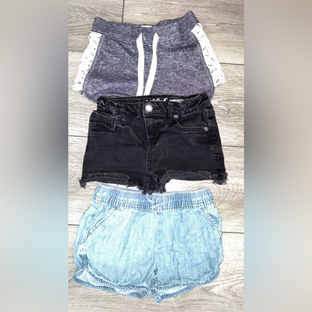 Girls Size Small 6 Lot Of  3 Summer Shorts Asst Brands GUC